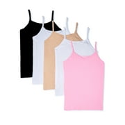 Wonder Nation Girls Cami, 5-Pack, Sizes S-XL