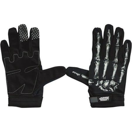 lethal threat gloves mens short cuff textile bone (Best Short Cuff Motorcycle Gloves)