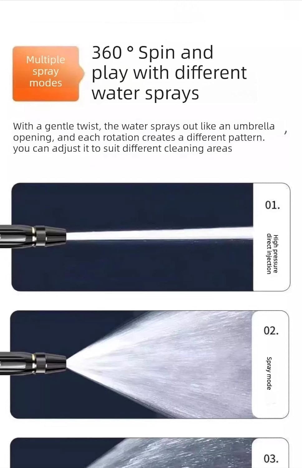 Car Wash Water Garden Hose Sprayer, Car Wash Water Garden Hose, Home High Pressure Car Wash Water Gun, Essential Multi-Purpose Hose Nozzle for Watering Plants