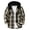 Yellow, variant on Men's Flannel Hoodie Shirts Casual Button Down Plaid Shirt Jackets for Men Long Sleeve Hooded with Pocket, Yellow 3XL