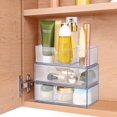 thumbnail image 1 of Makeup Organizer with Drawers 3 Layer Cosmetic Display Case with Detachable Divider Stable Cosmetic Storage Box with Non-Slip Pad Clear Vanity Storage Organizer for Home Bedroom Bathroom, 1 of 8