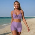 thumbnail image 7 of Ailaofu Women's Solid Color Athletic Tankini Set - 2-Piece Swimsuit with Pocketed Bottoms, 7 of 7