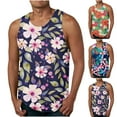 thumbnail image 2 of IROINNID Round Neckline Summer Tops For Men Sleeveless Hawaiian 3D Non Positioning Tank Top Sports Sleeveless T-shirt Tank Top/shirt Blouses Pullover Graphic Print Tops, 2 of 8