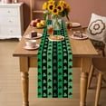 thumbnail image 2 of St. Patrick's Day Table Runner - 70 Inch Long Spring Green Lucky Clovers Shamrock Cotton and Linen Blended Dress Scarves Farmhouse Table Runner for Kitchen Dining, Coffee Table, 13" x 70", 2 of 8