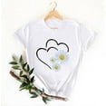 thumbnail image 4 of Xuyuer Women's Lover Printed T-shirt Round Neck Short Sleeved Top, 4 of 5