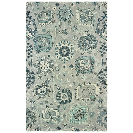 Oriental Weavers Zahra Area Rug 75508 Gray Bulbs Petals 3' 6" x 5' 6" Rectangle