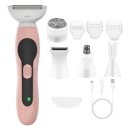 Sinyiin Portable Women Hair Remover Set Plastic Eyebrow and Nose Trimmer USB Rechargeable ABS Texture Suitable for Own Care