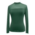 thumbnail image 4 of RMGVDSD Womens Tops Tee Shirts Women Double Line Mesh Sheer Crop Tank Tops Neck Long Sleeve Shirts Stylish Tshirt Blouses, 4 of 4
