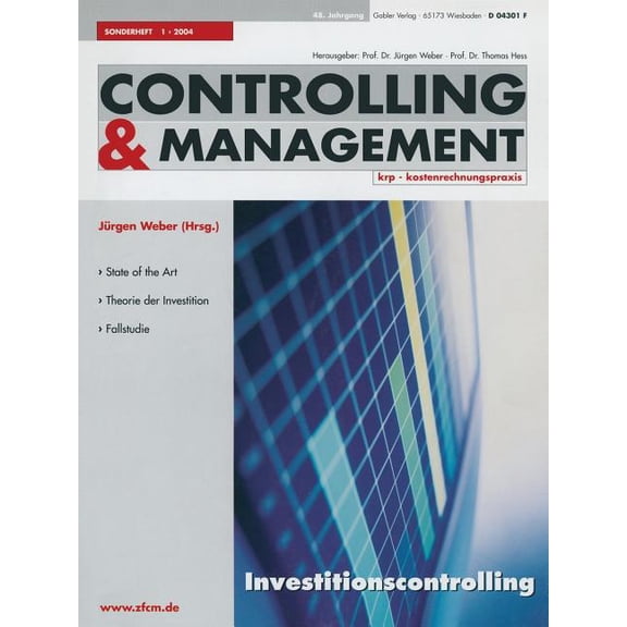 Zfcm-Sonderheft Investitionscontrolling, Book 1, (Paperback)