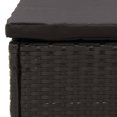 thumbnail image 5 of vidaXL Garden Middle Sofa with Cushions Black Poly Rattan, 5 of 5