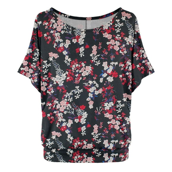 LUOGENLI Female T-shirts for Womens Women's Spring and Summer Short Sleeved Round Neck Large Women's T Shirt Top Womens T-shirts Graphic Tees Fishing St. Patrick's Day S