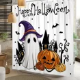 thumbnail image 2 of Tchckioa Halloween Shower Curtain,Privacy Protection Hooks Bath Curtain for Bathtub Decor 72x72 Inch, 2 of 6