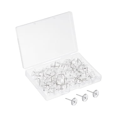 100Pack Upholstery Tacks, 11mmx17mm Flat Head Thumb Tack, Blue 100Pack Upholstery Tacks, 11mmx17mm Flat Head Thumb Tack, Blue