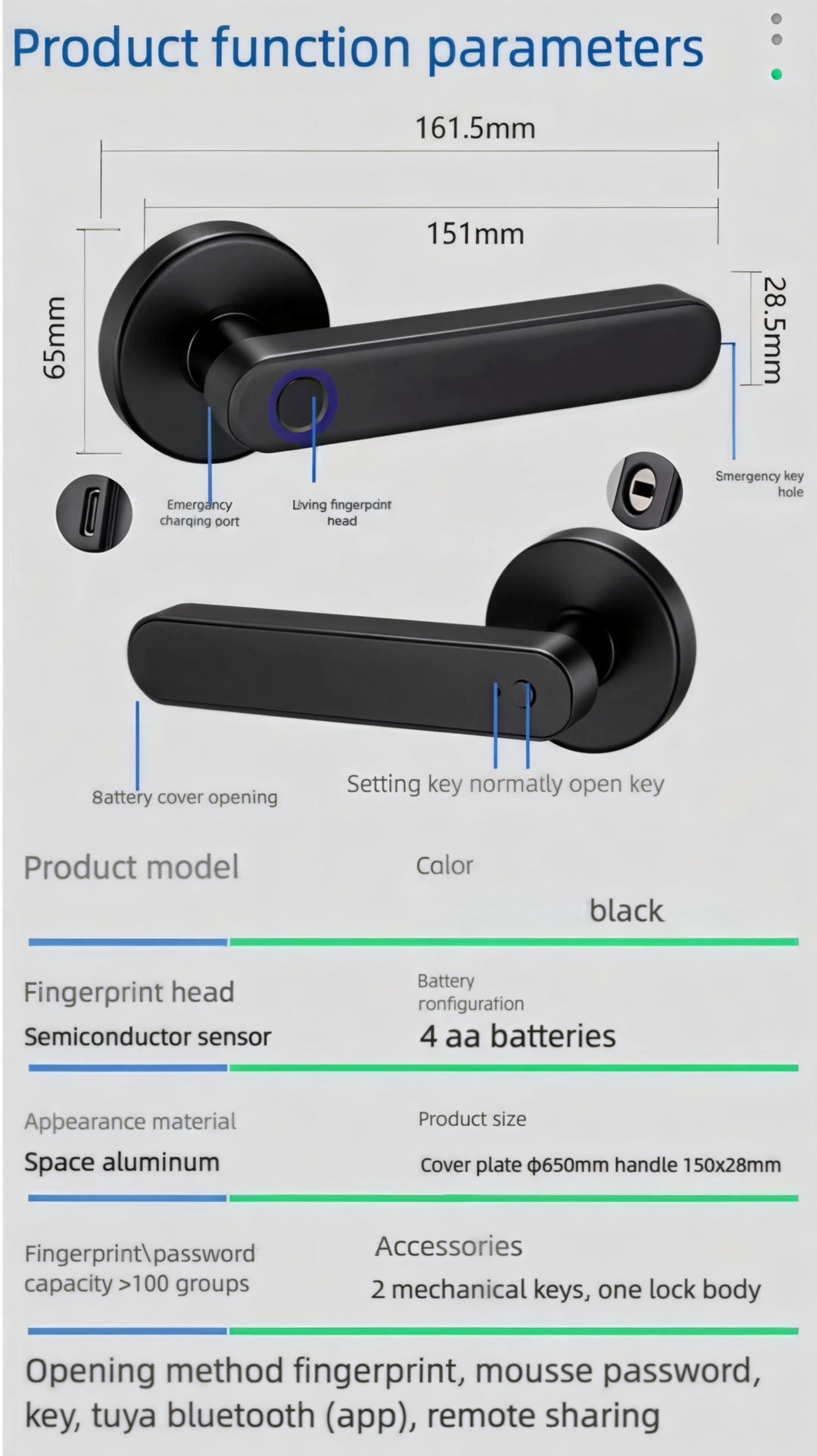 KLAVRLOX - The Smart Door Lock with Fingerprint, Code Entry, Physical Key, & App Control