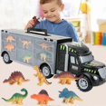 thumbnail image 4 of Dinosaurs Transporter Truck with 6 Simulation Dinosaurs Animal Figures Carrier Truck Toy for Boys Girls Toy, 4 of 4