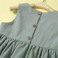 thumbnail image 3 of Esaierr Kids Girls Dress,Young Girl Cotton Linen Sleeveless Dress Toddler Tank Skirt Dress, 3 of 5
