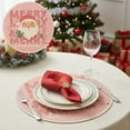thumbnail image 5 of Holiday Placemat Christmas Table Decor Insulated Mat 13.8x13.8 Inches Stain Resistant Linen Fabric Dinner Party Essential Kitchen Accessory, 5 of 5