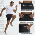 thumbnail image 2 of YUSHOW Men's Athletic Shorts Mesh Workout Gym Activewear 5'' Inseam Shorts with Pockets,L, 2 of 8