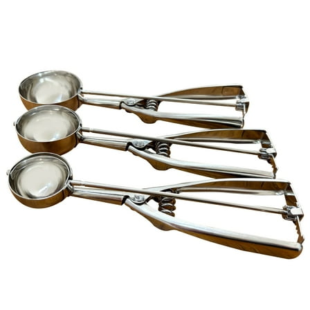 3PCS Stainless Steel Ice Cream Scoop Potato Scoop Spherical Mould Kitchen Tool
