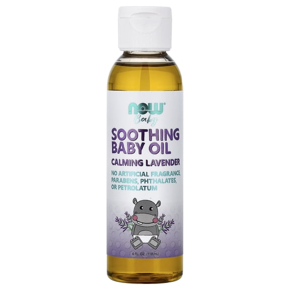 NOW Foods Soothing Baby Oil, Calming Lavender, 4 fl oz (118 ml)
