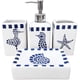 thumbnail image 1 of RHAFAYRE Juego de 4 accesorios de baño de cerámica - Diseño moderno - Botellas de loción, Portacepillos de dientes, Vaso, Dispensador de jabón - Criaturas acuáticas brillar Electrónica, 1 of 4