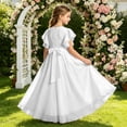thumbnail image 5 of HAYIMI Child Chiffon Dress For Girls Summer Party Wear Soft Flowy Toddler Formal Evening O-Neck Flutter Sleeve Adorable Dresses, 5 of 5