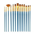 thumbnail image 1 of Paint Brushes 13 Pack Nylon Wood Hair Handle , Blue, 1 of 8