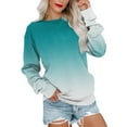 thumbnail image 1 of WEAIXIMIUNG Sweat à Capuche Zippé pour Femmes Veste Dégradée Décontractée Col Rond Manches Longues Pull Mignon Version Ample, 1 of 6