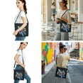 thumbnail image 3 of ZUXONGSY Sea Turtle Hibiscus Print Large Capacity Bucket Crossbody Bag for Women with Makeup Bag & Chapstick Holder Keychain, 3-in-1 Multifunctional Purse Set for Travel Shopping, 3 of 4