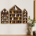 thumbnail image 4 of 3pc Wooden Shadow Boxes Shelves Wall Cabinets for Displaying Mini Figures Medals, 4 of 8