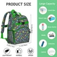 thumbnail image 5 of Cartoon Dinosaur School Backpack with Cute Baby Dino Pattern and Minimalist Nature-Inspired Artwork, 5 of 5