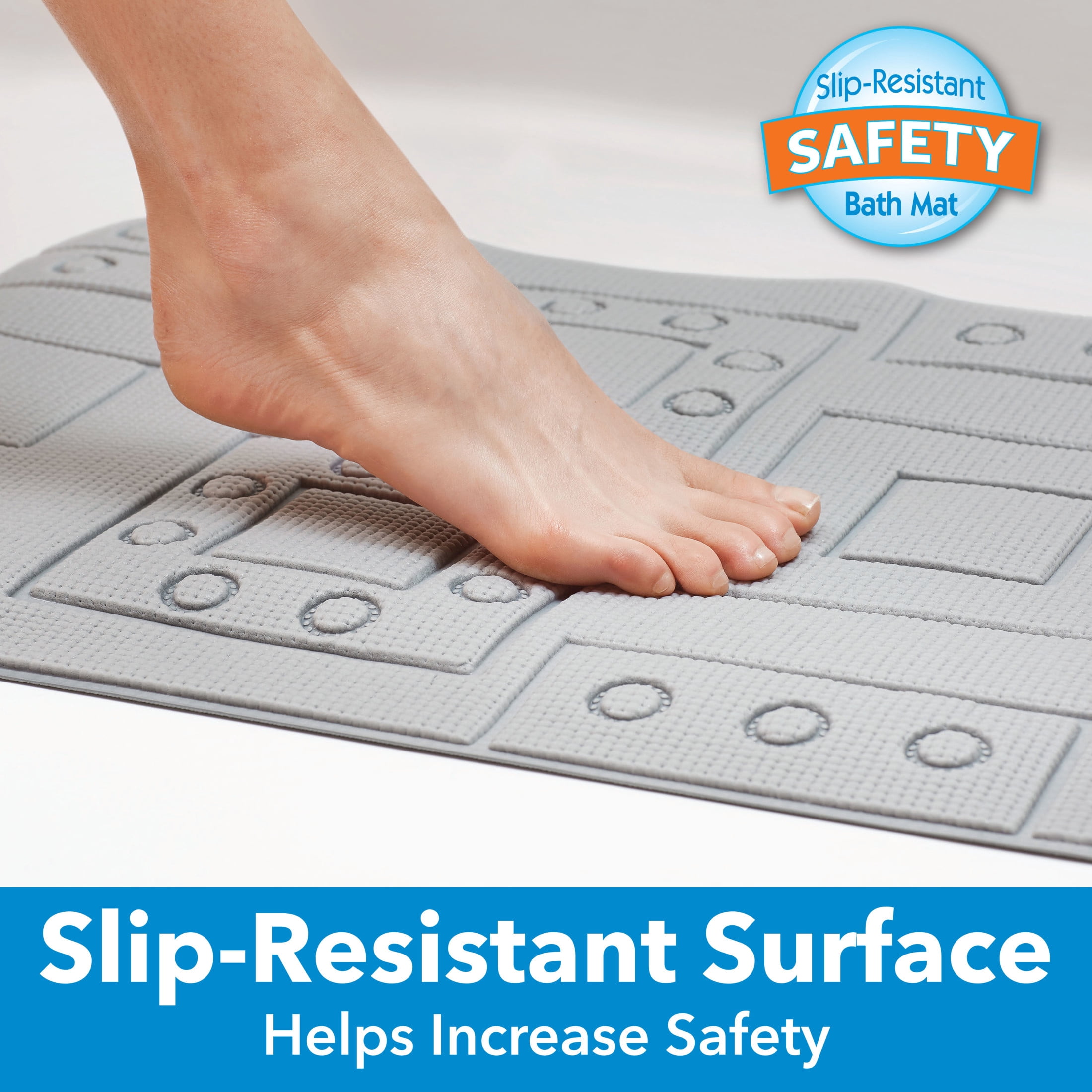 Duck Brand White Safety Grip Bathtub Mat, 17