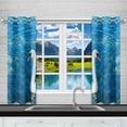 thumbnail image 2 of MKHERT Swan Window Curtain Kitchen Curtains Window Treatments 26x39 inch,Set of 2, 2 of 2