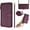Darkpurple, variant on Premium Multifunctional Embossed Wallet Case for iPhone 16, with Crossbody & Wrist Strap, Card / Cash / Zipper Pockets, Magnetic Clasp Kickstand Stylish  PU Leather Cover, Green