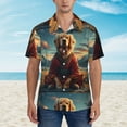 thumbnail image 2 of Fotbe Meditating Golden Retriever Camisa Hawaiana para Hombre Unisex – Camisa Casual de Verano con Botones de Manga Corta de Algodón y Lino,X-Large, 2 of 7