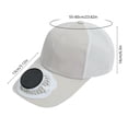 thumbnail image 3 of Solar-Powered Fan Peaked Cap, Dual Solar, USB Charging, LED Battery Display, 3 Speed Ventilation, Breathable Mesh, Outdoor Sports Work Sun Protection Hat, 3 of 6