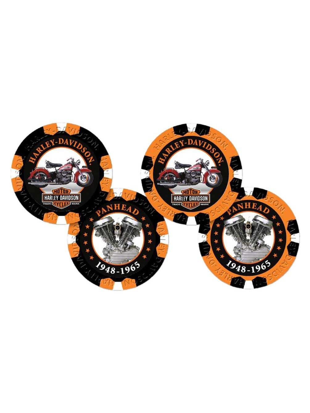 Harley-Davidson Limited Edition Series 8 Poker Chips Pack Black & Orange 6708 