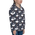 thumbnail image 5 of Kdxio Swan And Flowers1 Pattern Kids Boys Girls Zip Up Hoodie 3D Printed Hooded Sweatshirt Hoody Coat with Pocket 7-12 Y-Medium, 5 of 6