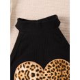 thumbnail image 5 of Bagilaanoe 2Pcs Little Girls Skirt Set Heart Pattern Sleeveless Rib Tank Tops + Ruffles Leopard Skirts 3T 4T 5T 6T 7T Kids Casual Outfits, 5 of 9