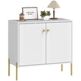 thumbnail image 1 of HOMCOM Buffet avec Portes Cannelées, 32 Pouces Moderne, Blanc, 1 of 10