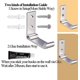 thumbnail image 5 of Ganchos Plegables, Ganchos para Colgar En La Pared, Ganchos Plegables De Aleación De Aluminio, Soporte De Pared Resistente, para Dormitorio, Baño, Cocina, Sala De Estar, Puede Soportar 15 Kg, 5 of 5