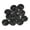 Black 24L, variant on Mibo 6pcs Nylon Resin Button - 2 Hole - Embossed Wave Pattern on Wavy Textured Backround with Convexed Edge - 44L(28mm) - Black
