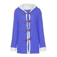 thumbnail image 4 of Outfmvch Sweaters For Women Cardigan Sweaters For Women Women Casual Knit Button Long Sleeve Thick Warm Hooded Cardigan Coat Womens Sweaters Blue Xl, 4 of 9