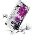thumbnail image 3 of For TCL 40 NXTPaper Lining Hybrid Cover Phone Case - Magenta Flower, 3 of 5