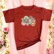 thumbnail image 3 of Playera Blusa Mujer De Mamá con Estampado de Flores Ropa Casual y Bonita para Día de la Madre Color Shedron Talla Chica Marca Emil SaEs, 3 of 4