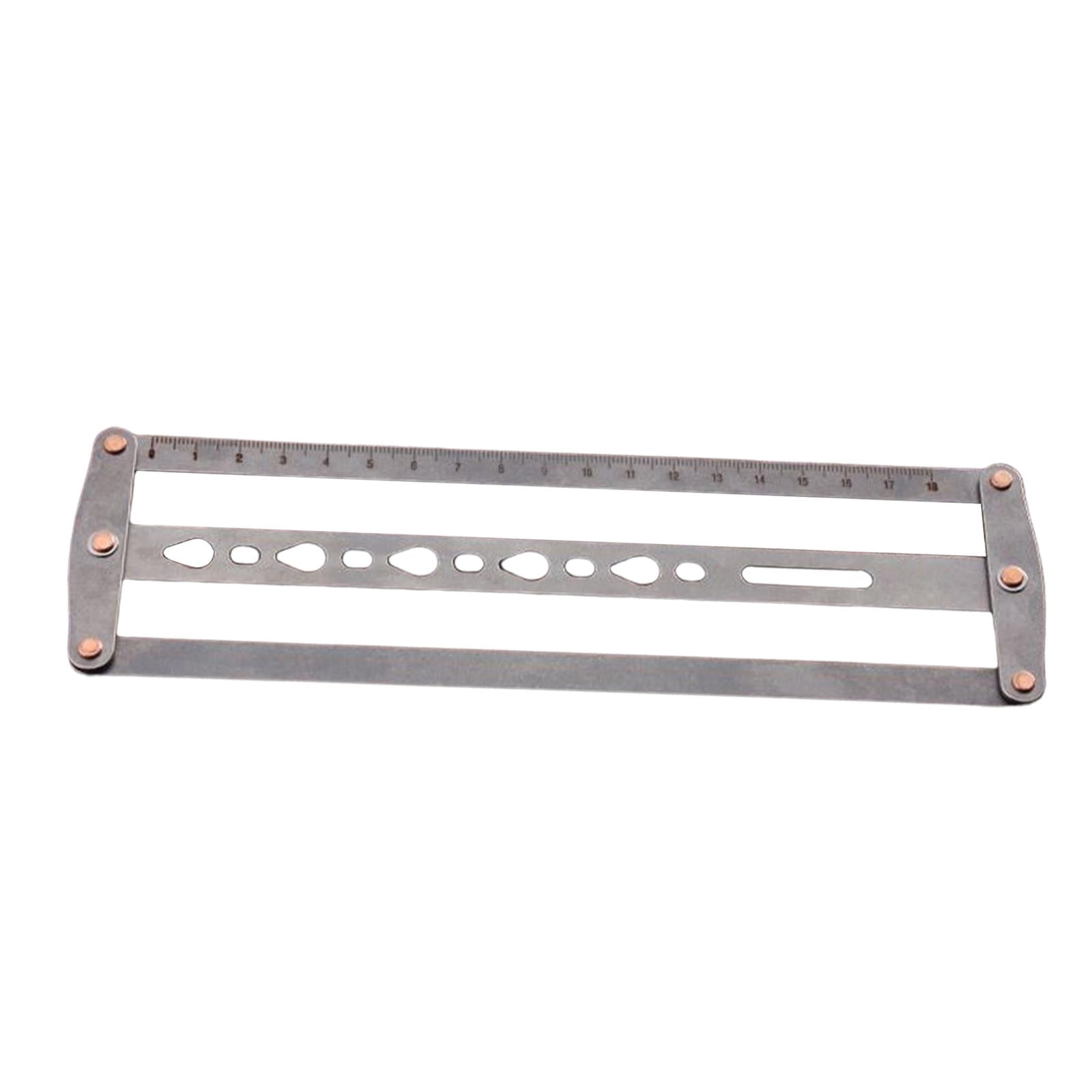 Leather Belt Auxiliary Positioning Punch Ruler Punch Hole Spacing Tools Stainless Steel Durable Leathercraft Tool Handmade Belt End