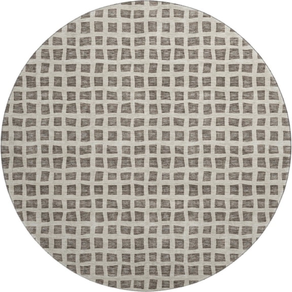 Dalyn Rugs Premium Machine Washable Mayfield AMF727 Brown 8' x 8' Round Rug