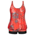 thumbnail image 5 of Plus Size Tankini Swimsuits for Women Blouson Swim Tops with Boyshorts Two Piece Bathing Suits, 5 of 8