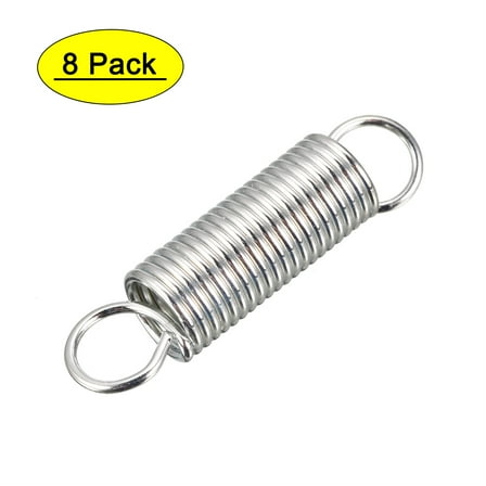 1.2mmx10.5mmx46mm Metal Zinc Plated Dual Hook Compression Tension Springs 8Pcs