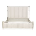 thumbnail image 5 of Michael Amini Penthouse Short Queen Panel Bed - Frosted Linen, 5 of 12